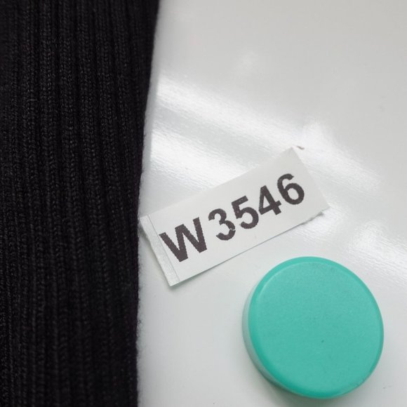 Black Sweater Women 3X Plus Black Knit Cardigan Ribbed Open Front Tie Casual L/S - Picture 8 of 8